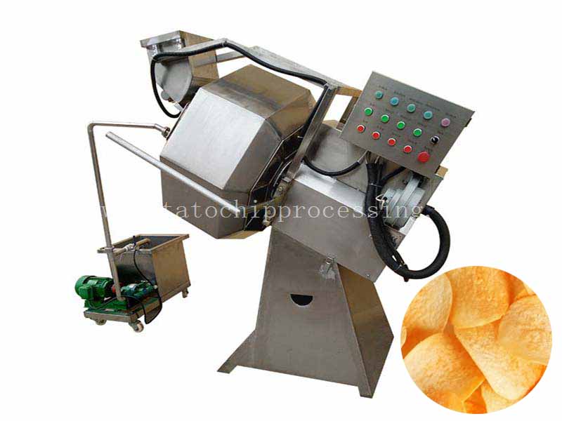 Potato chips flavoring machine