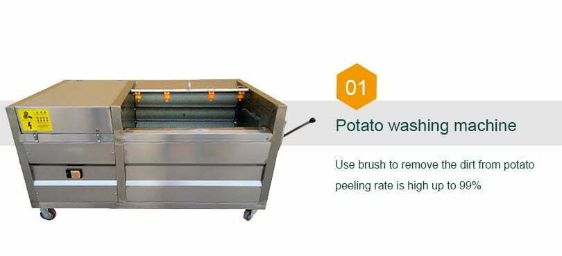 Commercial potato washing peeling machine