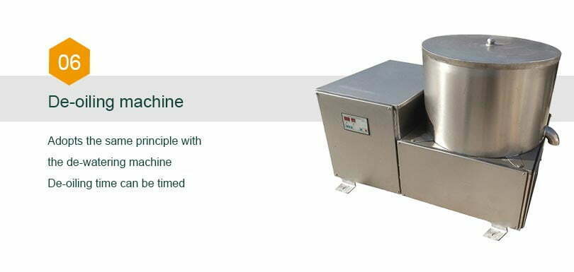 De-oiling machine for chips