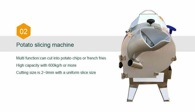 Potato chips cutting machine
