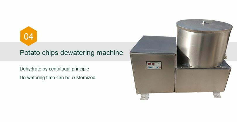 Potato chips dewatering machine